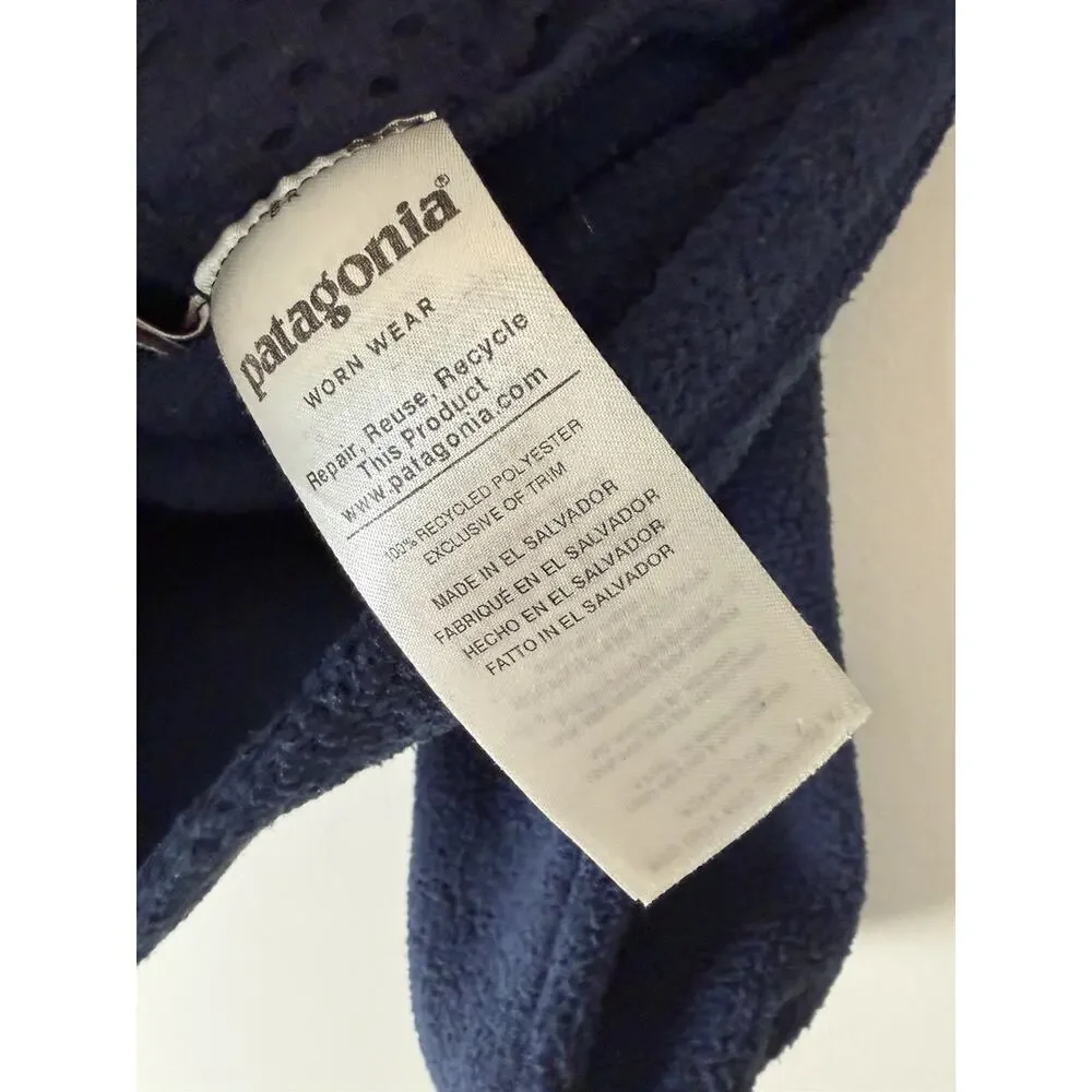 Patagonia Synchilla Fleece Zip Up Jacket Navy Blue Toddler Sz 3T